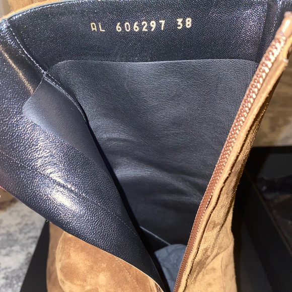 Saint Laurent brown suede ankle booties. - Picture 7 of 7